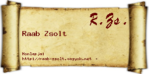 Raab Zsolt névjegykártya